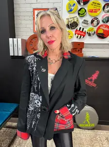 Steampunk Black and Red Tartan