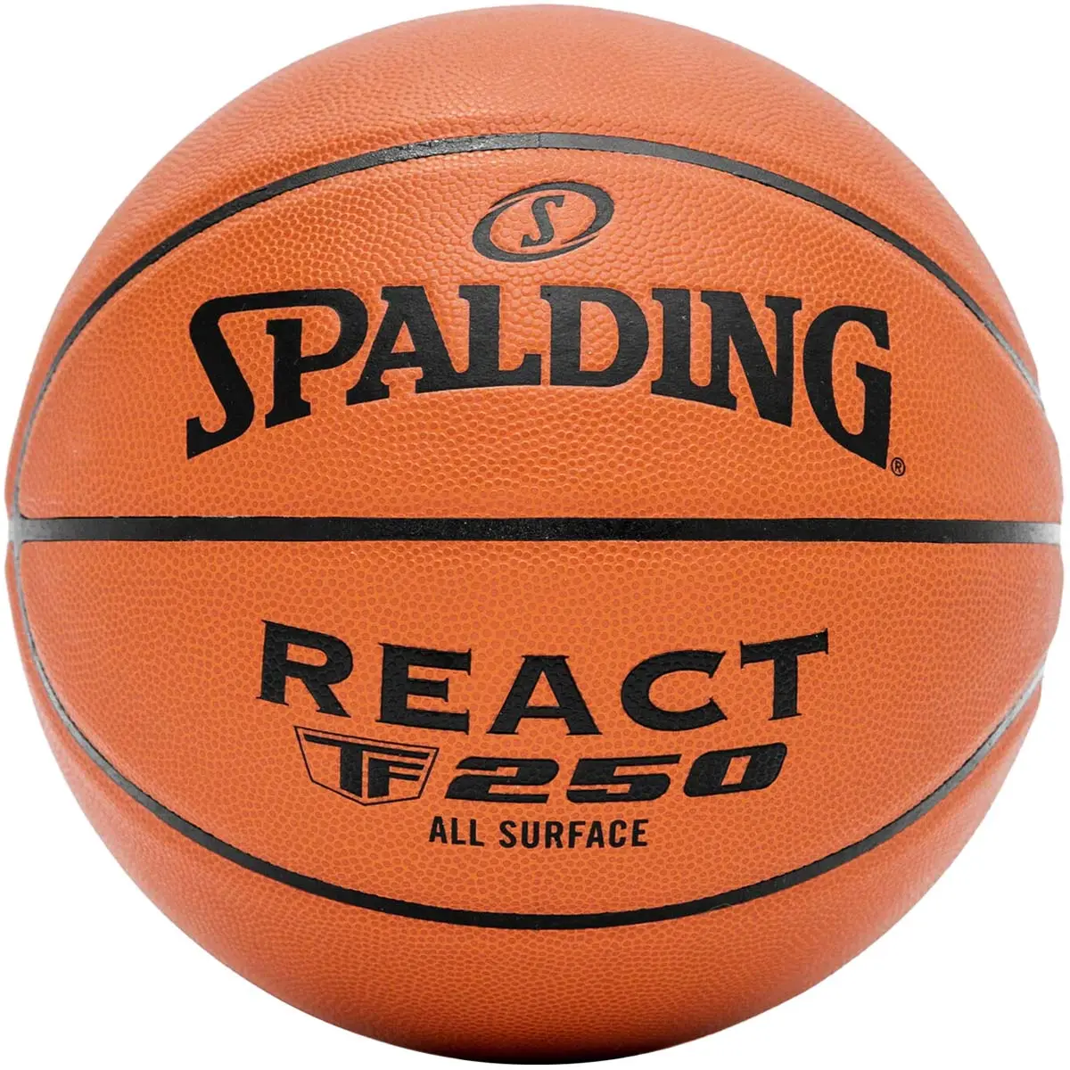 Spalding React TF-250 All-Surface Composite Basketball, Size 6 (28.5"), Great Grip for Women's & Youth Indoor & Outdoor Play, Basketballs, Indoor & Outdoor Use, Recreational, No, Round Ball Basketballs