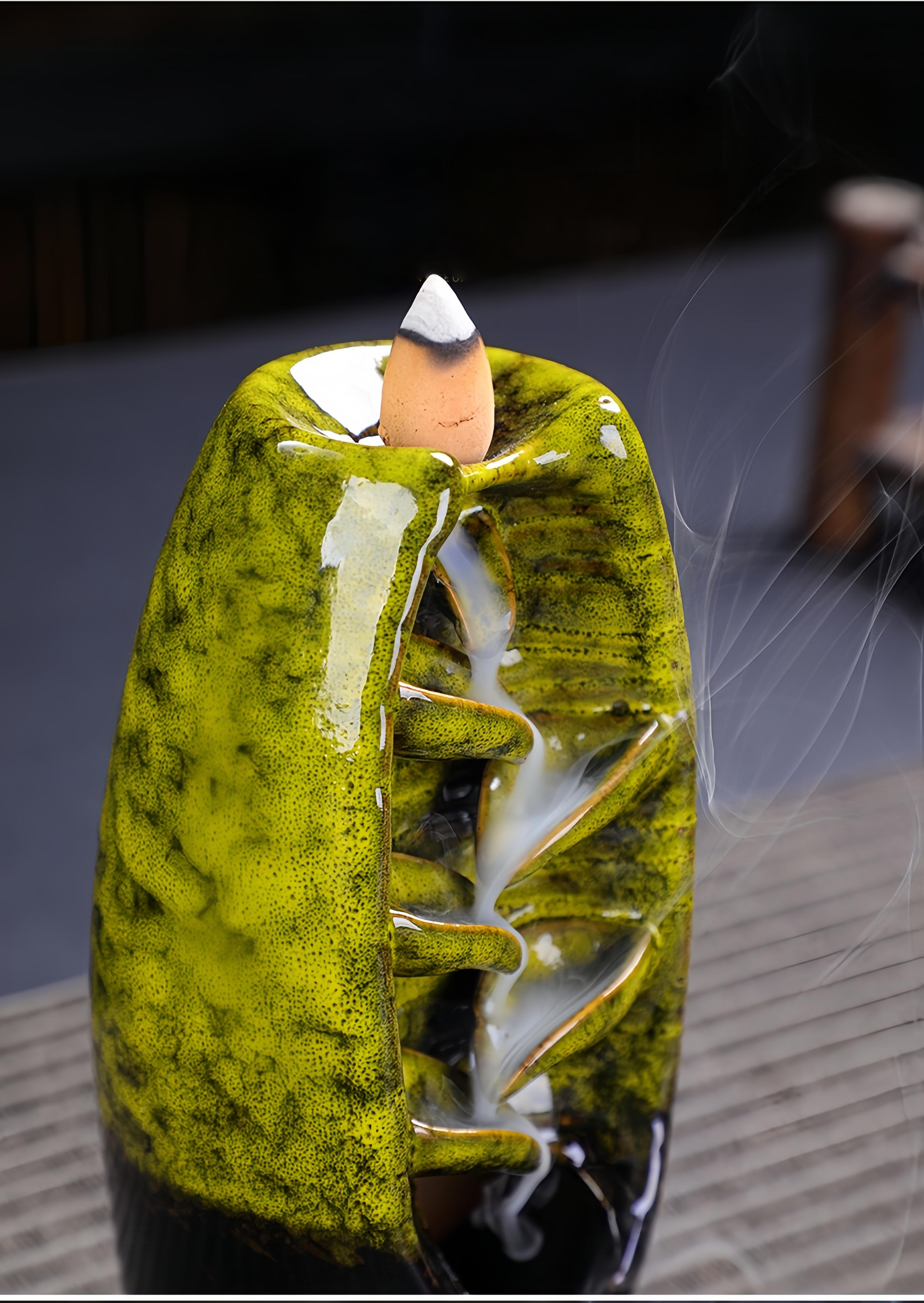 Inverted Incense Burner, Aromatherapy Diffuser, and Backflow Incense—Unique and Novel Home Decor Artistic Ornaments and Gifts Room Decor, Home Office, Yoga Meditation, and Fitness Scene Gifts