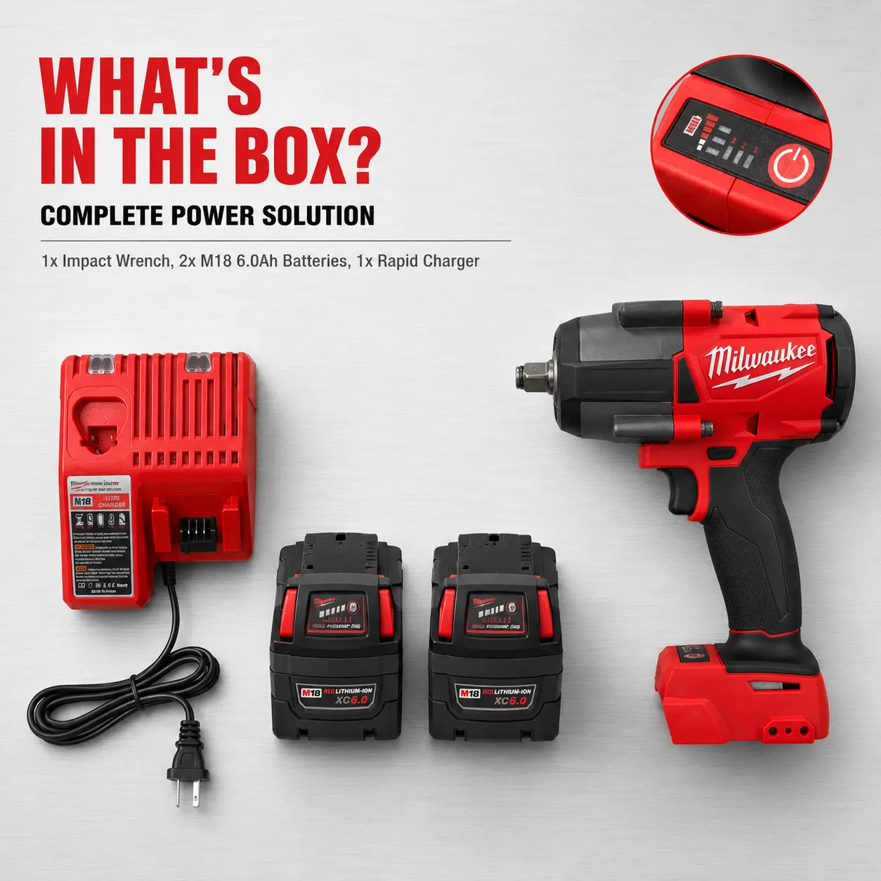 Milwaukee M18 1000Nm brushless high torque impact wrench kit – comes with battery & charger. Made for car/light truck tire swaps, suspension bolt jobs. #autorepair #mechanic ratchet portable cordless power tool set space tight electric