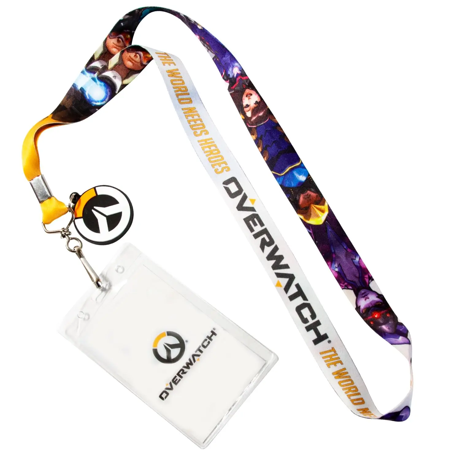 Officially Licensed Gaming Lanyard for Fans with a Character Print, Includes Detachable ID Holder & Logo Coin for Conventions, Accessory Glasses Chain & Lanyards, Overwatch Fans