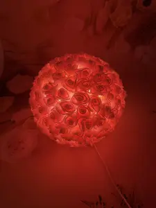 Creative Spherical Rose Flower Table Lamp, Preserved Flower Wedding Gift, Bridesmaid Gift, Bedroom Bedside Lamp, Rose Flower Lamp