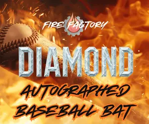 Fire Factory Autographed DIAMOND Baseball Bat! Case of 16 Mystery Boxes