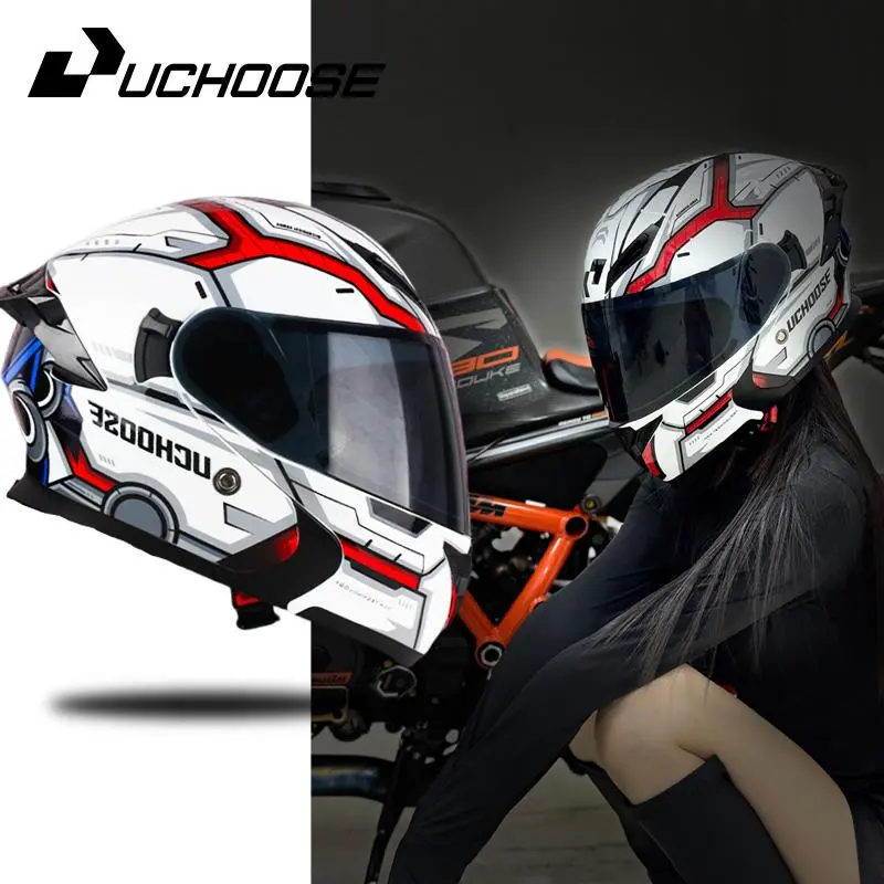Model 988 Modular Motorcycle Safety Helmet - Chin Lift Opening, Lightweight Dual Lens, Unisex All-Season Use, Modular Helmets