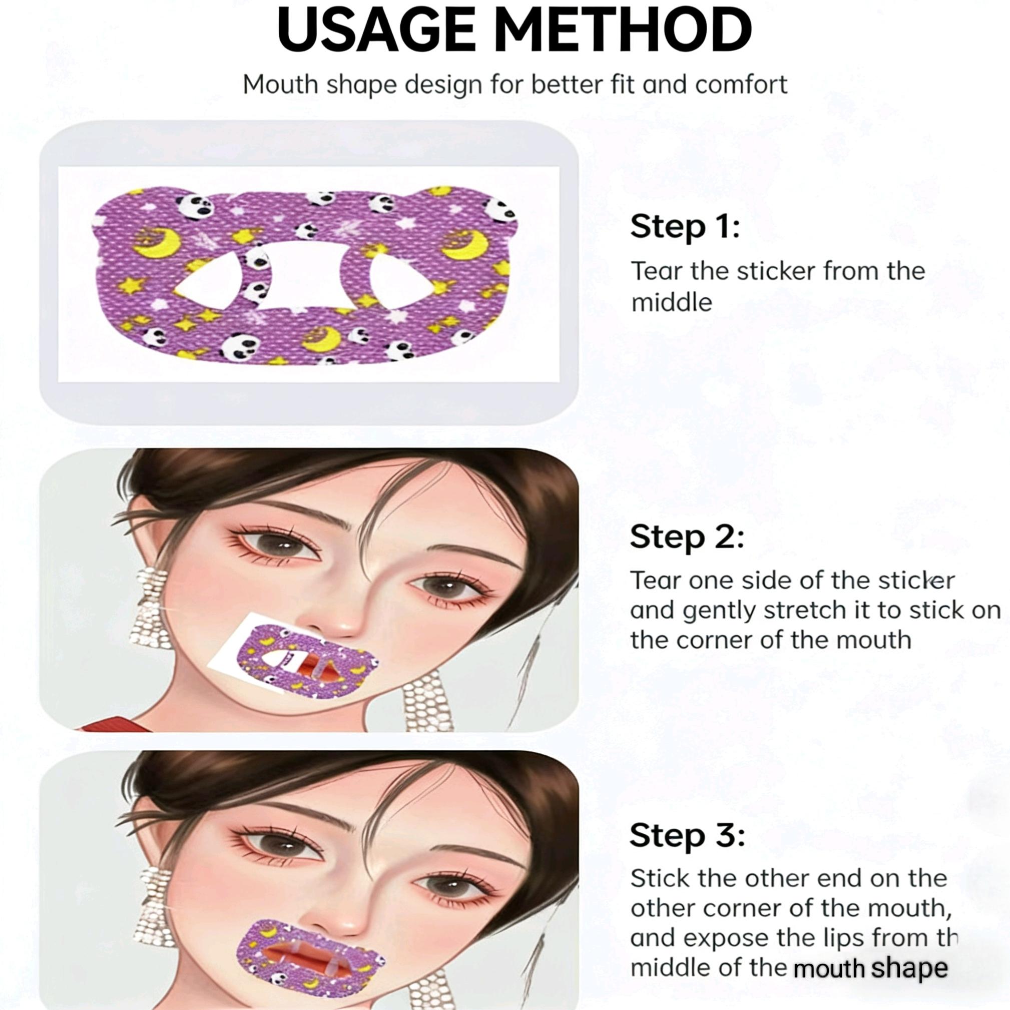 Breathable Sleep Mouth Tape Strips 30pcs/Box | Gentle Night Tape to Encourage Nose Breathing & Quiet Sleep