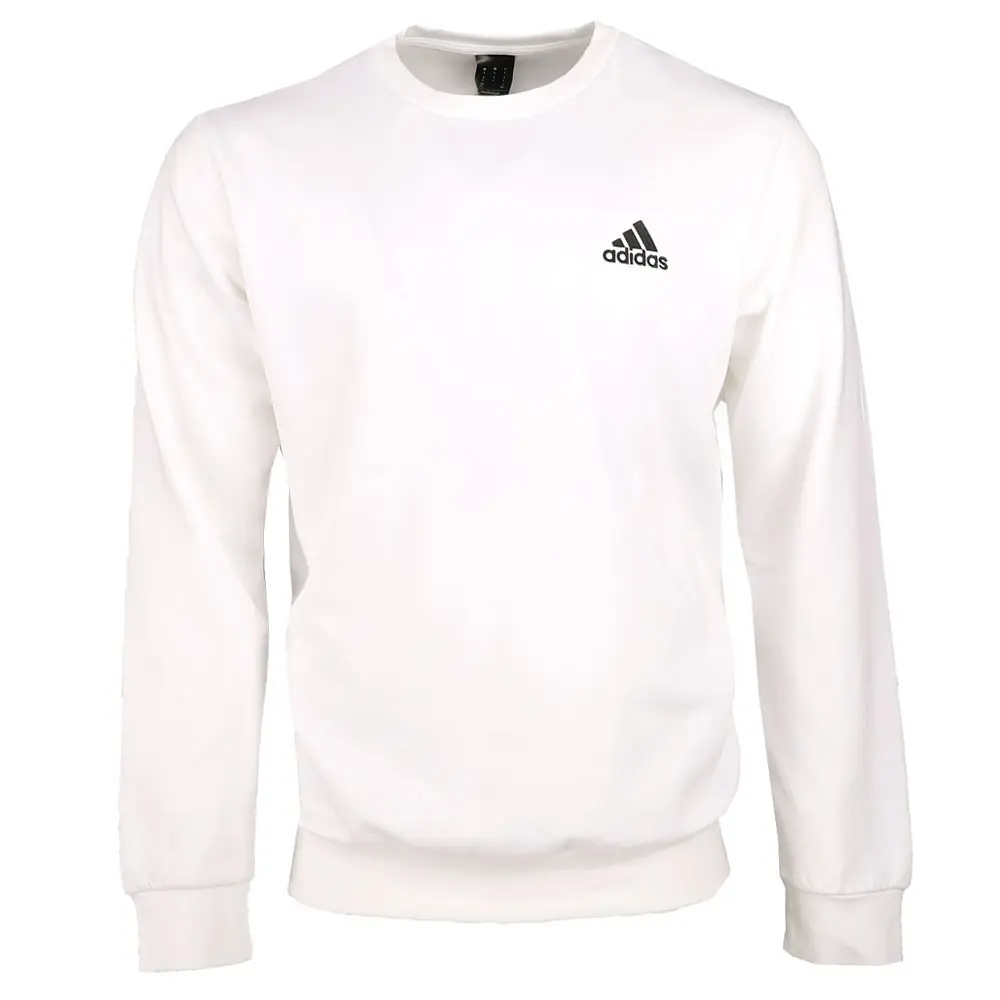 adidas Mens Essentials Fleece Sweatshirt Casual - White