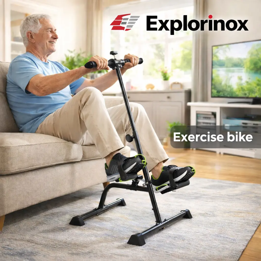 Explorinox Adjustable Pedal Exercise Bike – Arm and Leg Workout for Seniors, Low-Impact Home Fitness Equipment