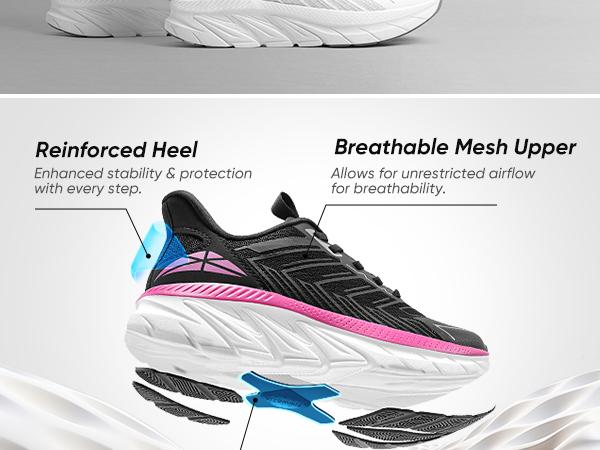 AllSwifit 2.0 Women's Slip On Walking Shoes Running Comfortable Tennis Breathable Non Slip Athletic Gym Workout Cross Training Sneakers