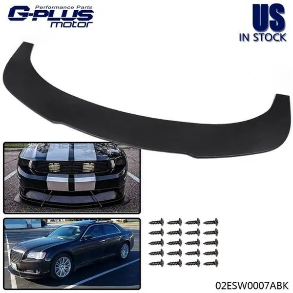 MOTOR GPLUS Fit For Universal Front Bumper Lip Flat Splitter Plate Under Panel Diffuser