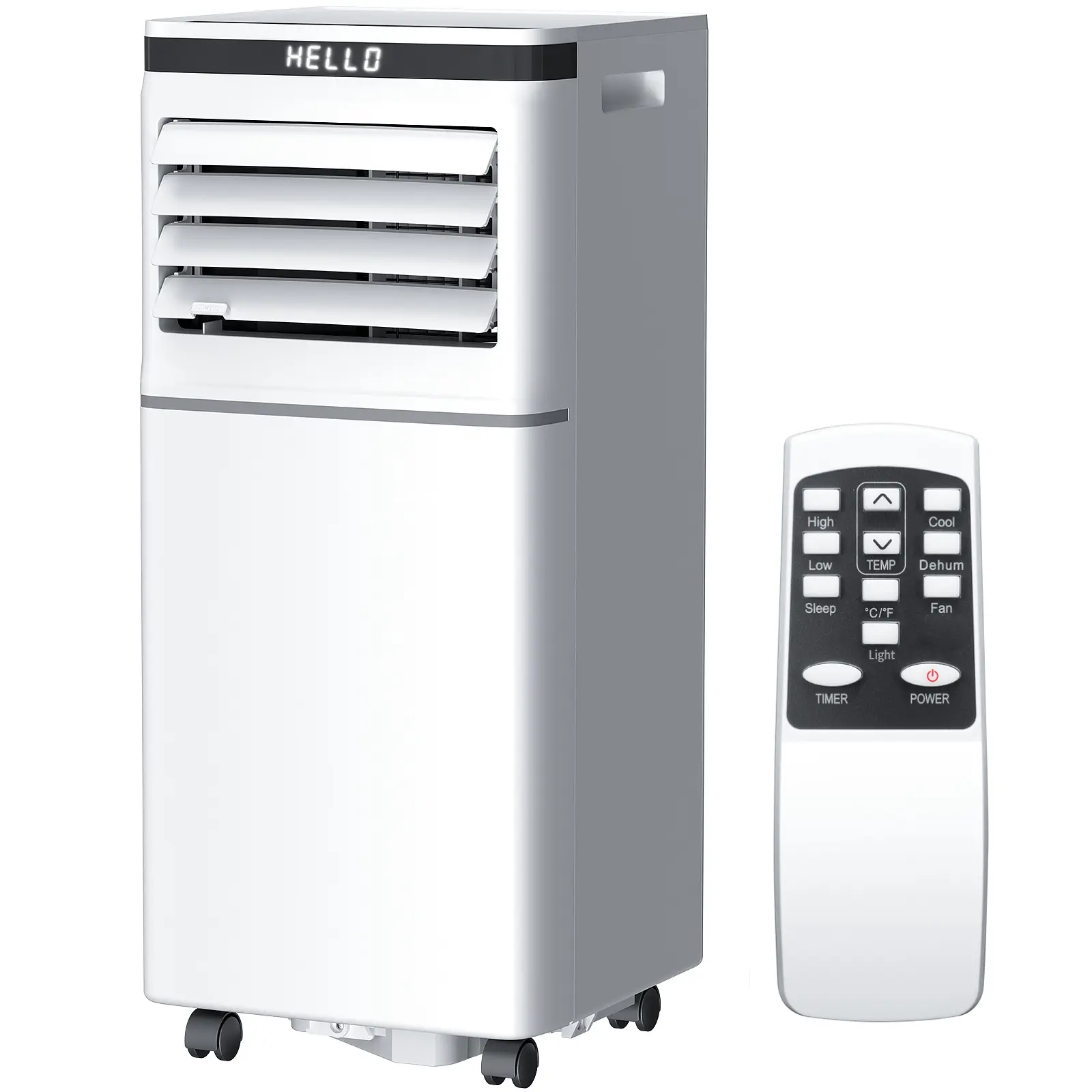 Antarctic Star DOE 5000BTU Quiet Portable Air Conditioner with Portable Fan, 3-in-1 Cool, Dehumidifier & Auto-Evaporative System, LED Display, Remote Control, Window Kit for Bedroom, Office