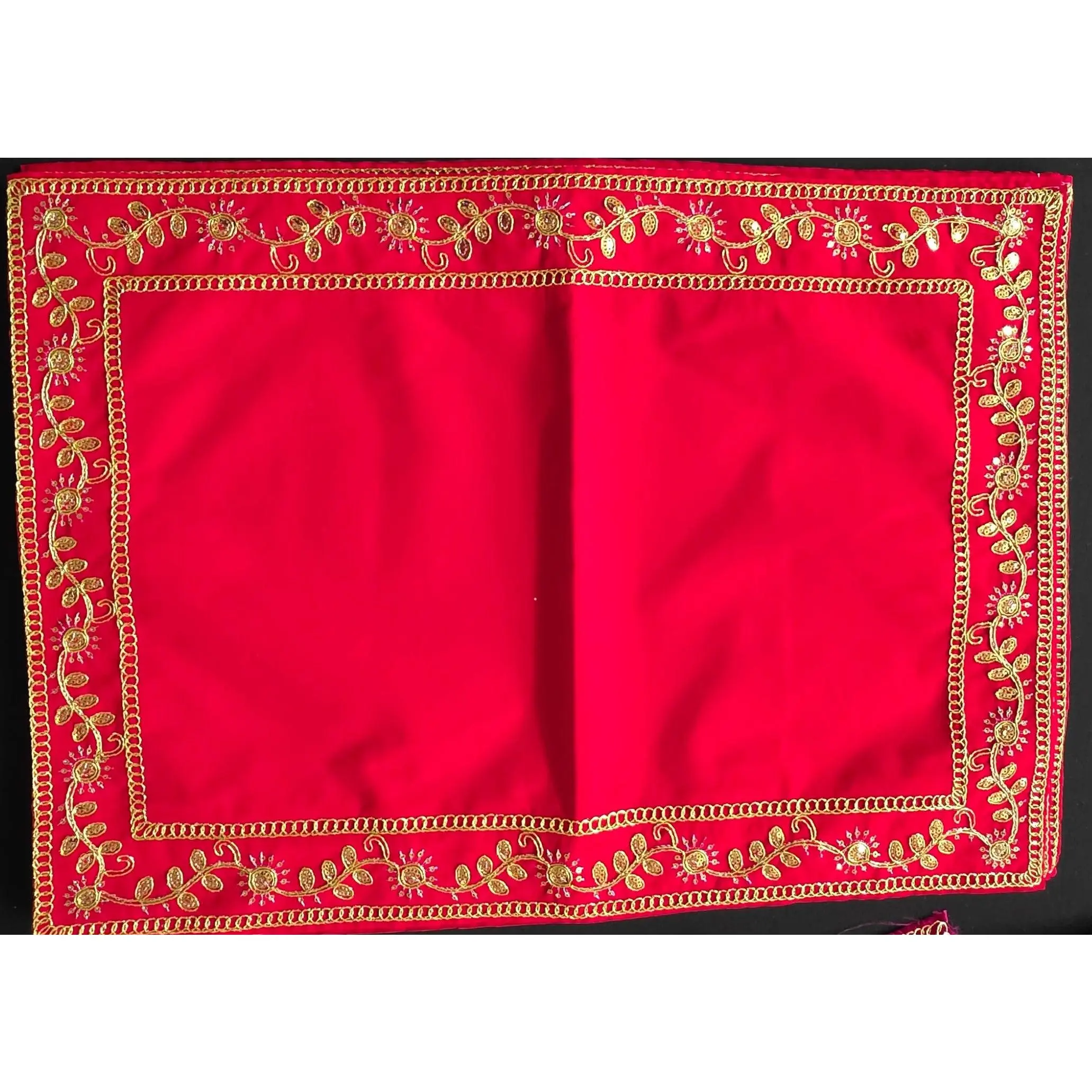 Velvet Pooja Asan with golden gotta patti work/placemat