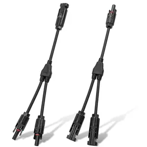 Solar Connectors Y Branch 1 to 2,1 to 3, 1 to 4 Parallel PV Adapter Cable Wire Plug Tool Kit for Solar Panel (M/FF+F/MM)