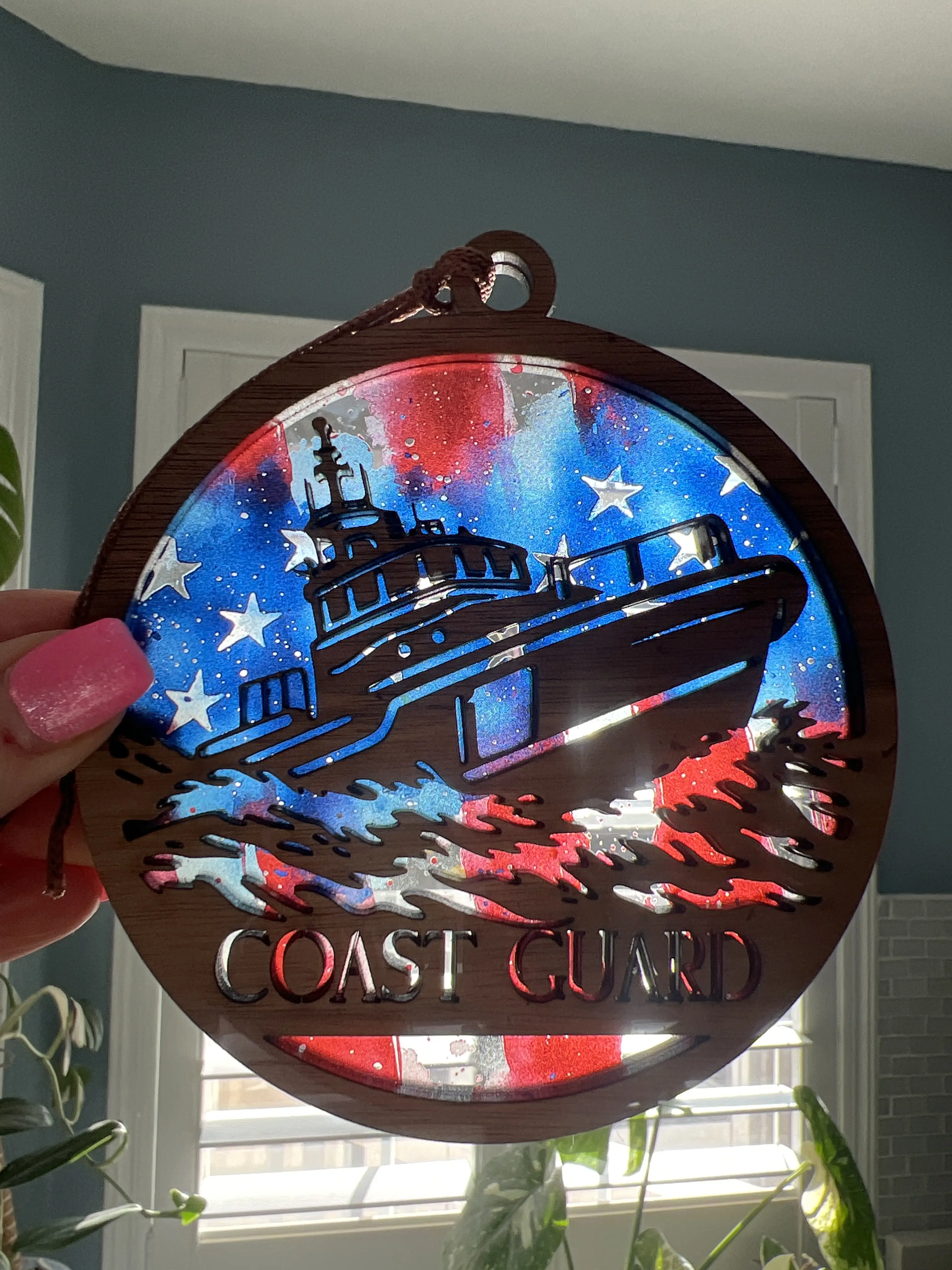 Coast Guard Suncatcher for Sunny Window