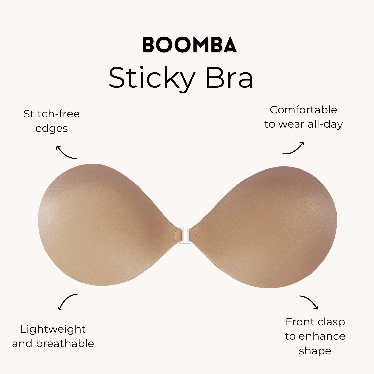 BOOMBA Adhesive Sticky Bra - Patented Fashion Sticky bra Inserts