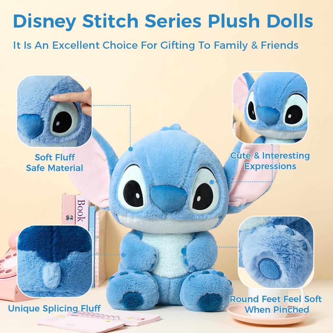 [Summer New Product] MINISO Disney Basic Series Medium Sitting Doll - Stitch – Cute Lilo & Stitch Alien,Perfect for Kids,Disney Fans & Room Decor，Halloween gift