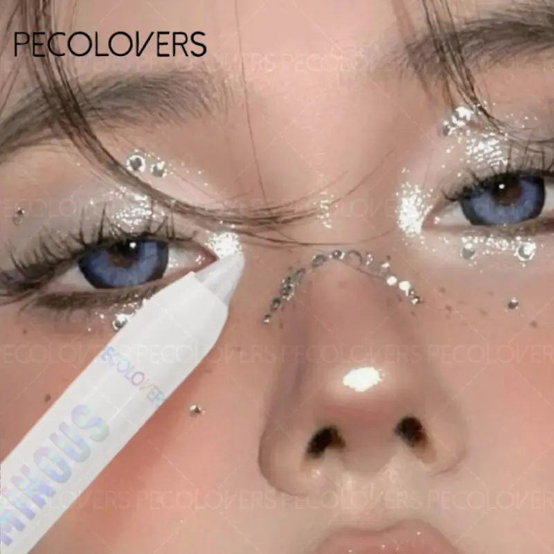 Highlight Eyeshadow Pencil Eyeshadow Stick Pearlescent White Glitter Long Lasting Eyeshadow Pen Glitter Shimmer Eyeshadow
