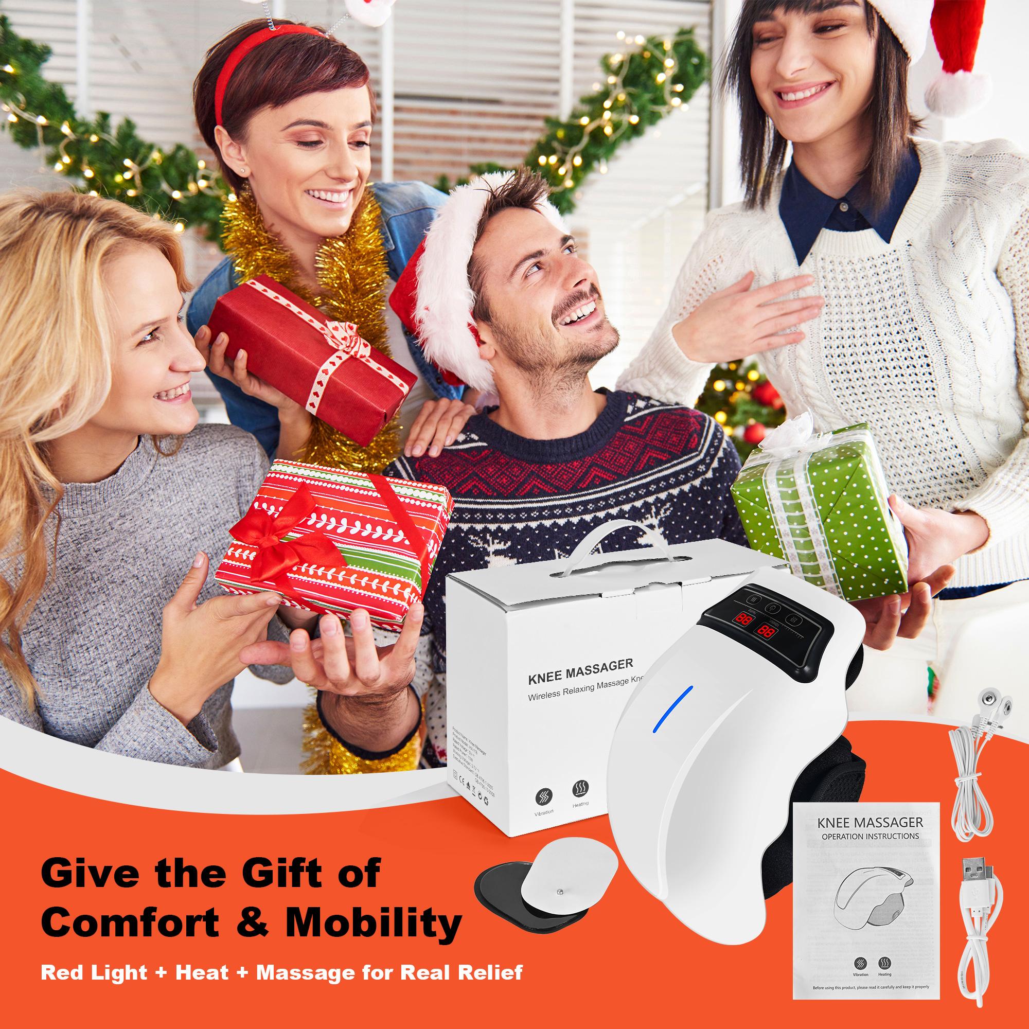 Heated Knee Brace Cordless Massager with Red Light Therapy & Vibration for Pain Relief & Arthritis Support Adjustable Gift USB Type-C Charging 3-in-1 Therapy Soothing Heat Powerful Vibration Red Light Therapy Heated Knee Brace Cordless Massager with Red Light Therapy & Vibration for Pain Relief & Arthritis Support Adjustable Gift USB Type-C Charging 3-in-1 Therapy Soothing Heat Powerful Vibration Red Light Therapy
