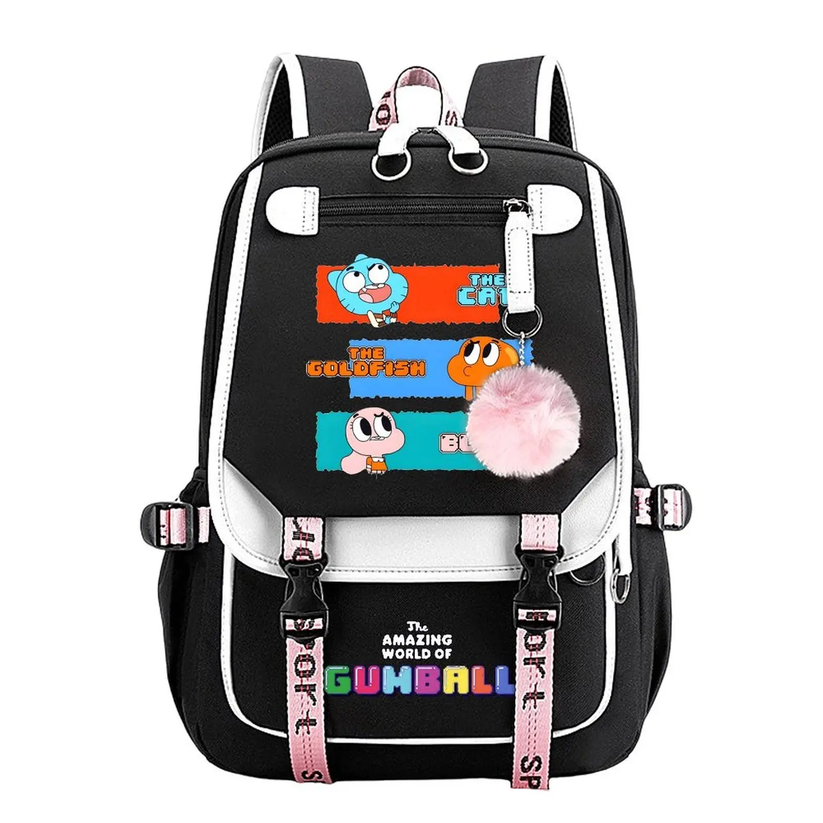The Amazing World of Gumball Trendy Youth Laptop Backpack – Large-Capacity Travel & School Bag for Commuting, Camping & Daily Use, Perfect Gift for Boys & Girls 11.4” × 18.1”