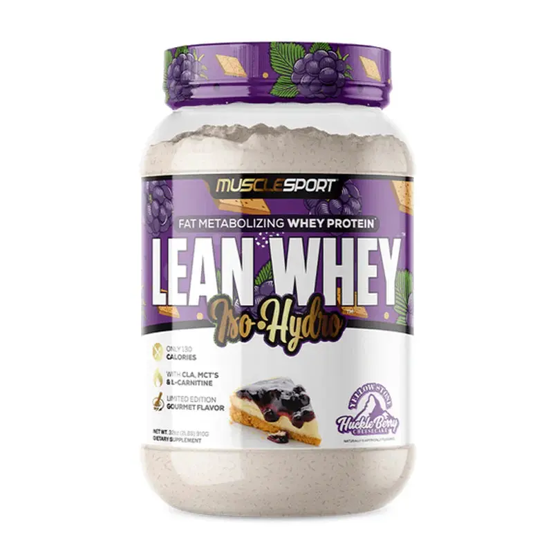 MuscleSport Lean Whey Protein Powder - Fitness Dietary Supplement with 25g Isolate, MCT, L-Carnitine, Fitness Nutrition Protein, Training Supplement, Premium Protein