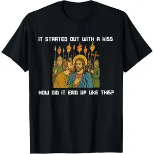 How a Kiss Led to This Unforeseen Outcome Jesus T-Shirt