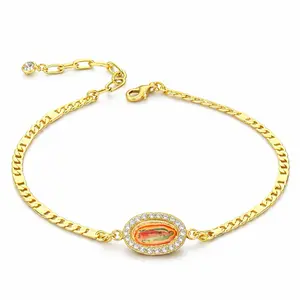 Red Virgencita Bracelet - 6.5”+1” extender