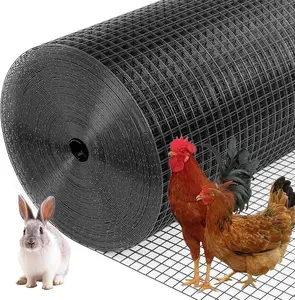 Hardware Cloth 1/2 inch24in*50ft ，Chicken Wire Fencing Chicken and Duck Cage Black Metal Mesh，GaugeRust-Resistant Mesh Roll  for ChickenCoop/Vegetable/Garden/Plants/Rabbit/Snake/PoultryEnclosures/Tree/Gutter Guards