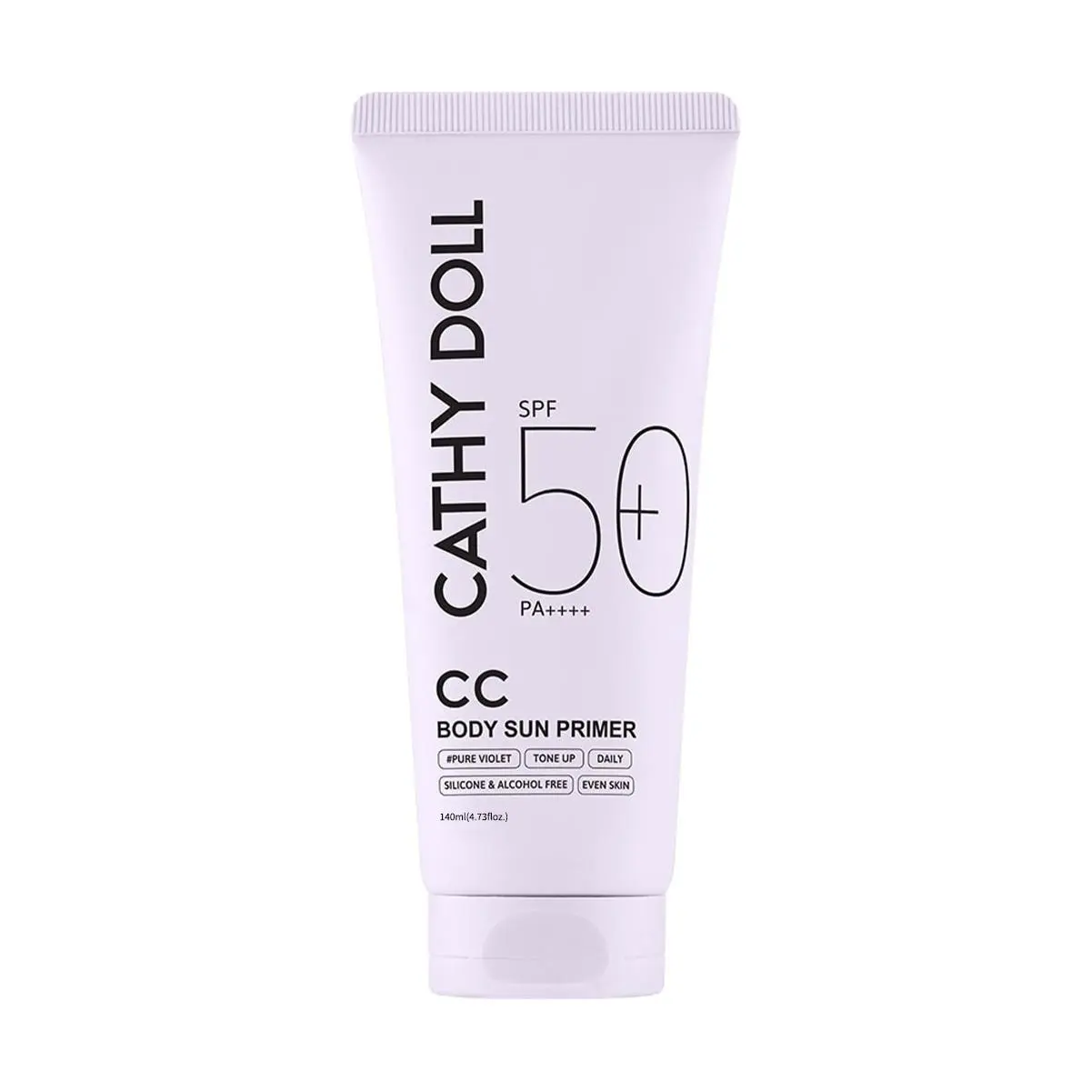 Cathy Doll CC Cream SPF50+ PA++++, Purple Body Sunscreen Lotion,  & Yellow Tone Corrector, 140ml, Non-Greasy, Thailand