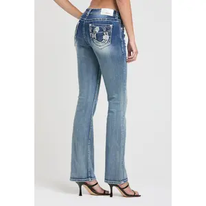Horse Shoe/Floral Bootcut Jeans
