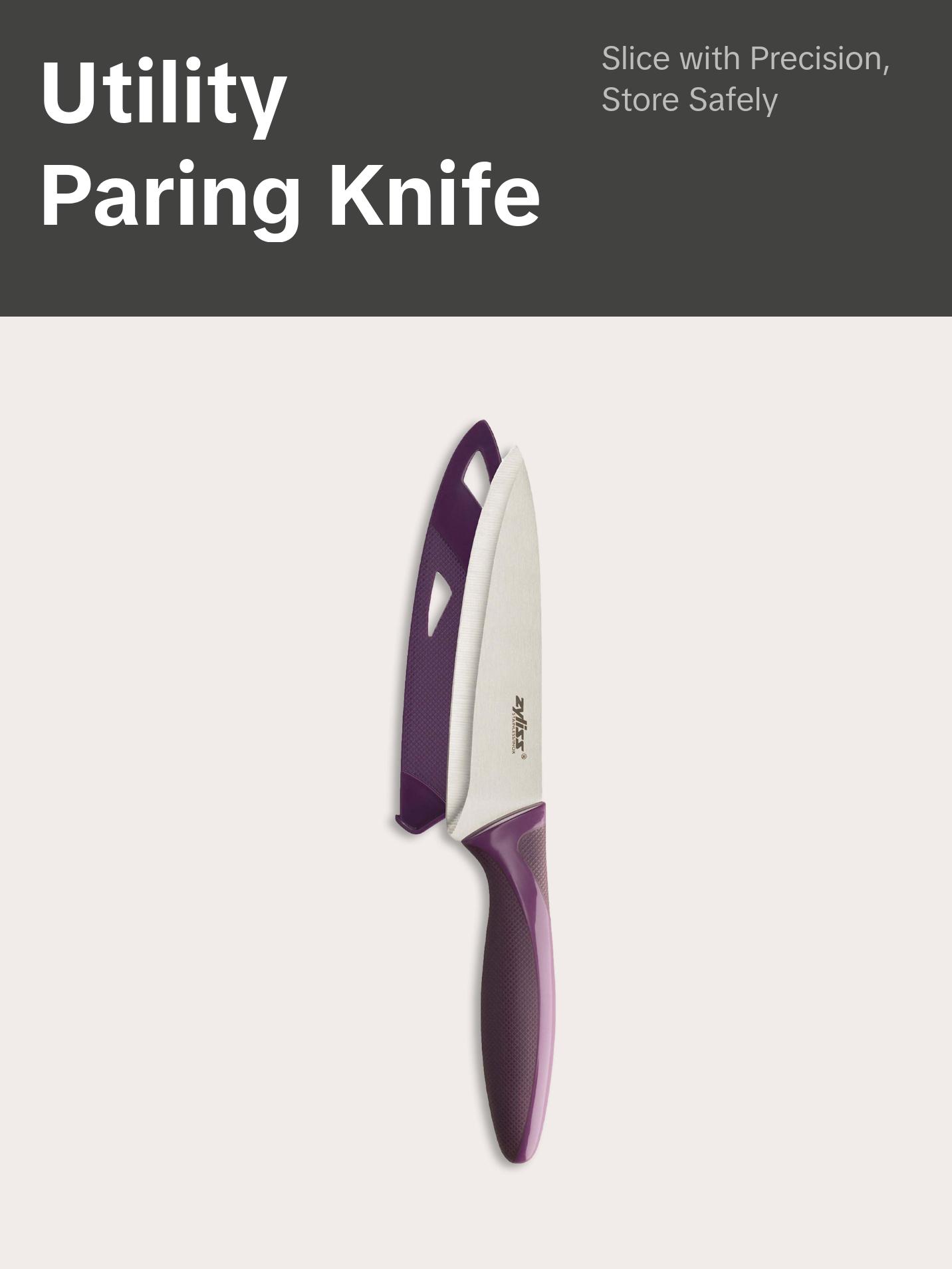 Zyliss Utility paring kitchen knife with sheath cover