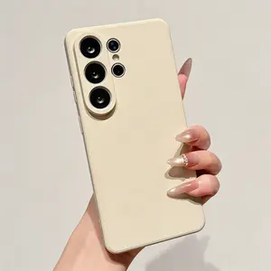 Slim Lightweight Camera Guard Soft Liquid Silicone Protective Case for Samsung Galaxy S21 S22 S23 S24 S25 S26 ULTRA FE PLUS EDGE A14 A15 A16 A35 Motorola Edge G5 G6 Google Pixel 9 10 PRO XL Heavy Duty Shockproof TPU Bumper Anti Drop Anti Scratch