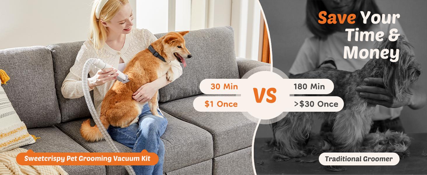 Pet Grooming Vacuum Kit with Cordless Low Noise Dog Clippers, 2.5L Cup, 3 Suction Modes, and 5 Groomer Tools, Hair Trimmer Pet Grooming Vacuum Kit with Cordless Low Noise Dog Clippers, 2.5L Cup, 3 Suction Modes, and 5 Groomer Tools, Hair Trimmer