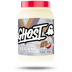 GHOST Vegan V2 Protein Powder - 2.7lb, 25-27g of Protein - Plant-Based Pea & Organic Pumpkin Protein - ­Post Workout & Nutrition Shakes - Soy & Gluten-Free