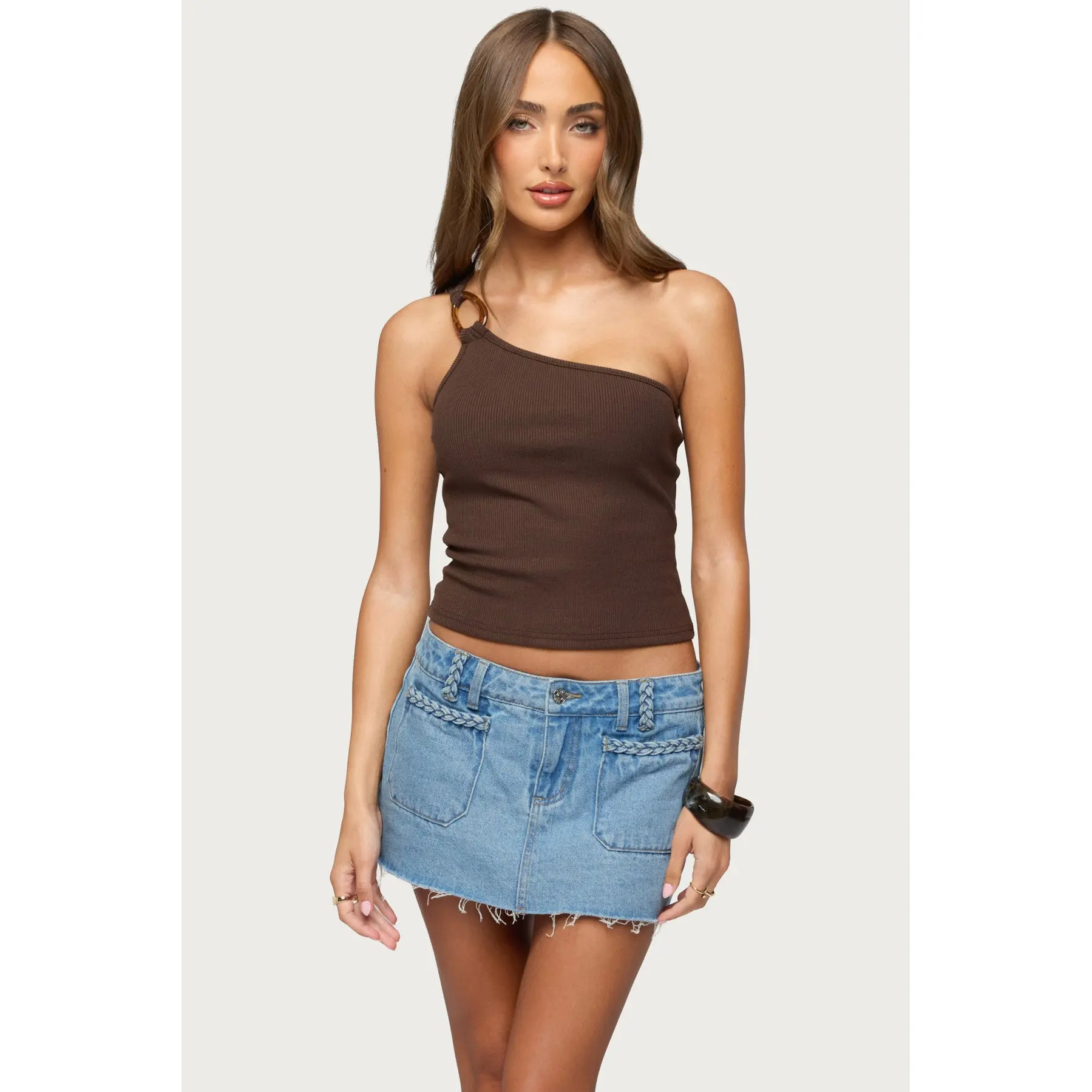 womens shoulder ribbon top - TikTok Shop