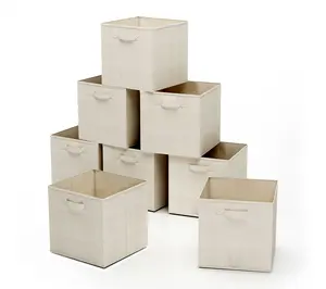 Home-Complete 8-Piece Storage Cubes Foldable Storage Cubes