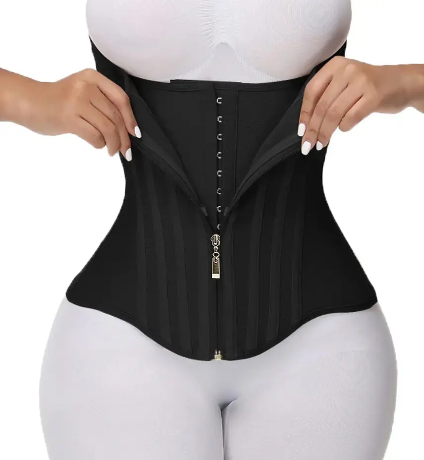 Womenswear Women's Waist Trainer Cincher Corset - Tummy Control, Postpartum Support, Workout Sweat Belt with Zipper & Hooks, Sculpt Touch Waist Trimmer Shapewear Fajas