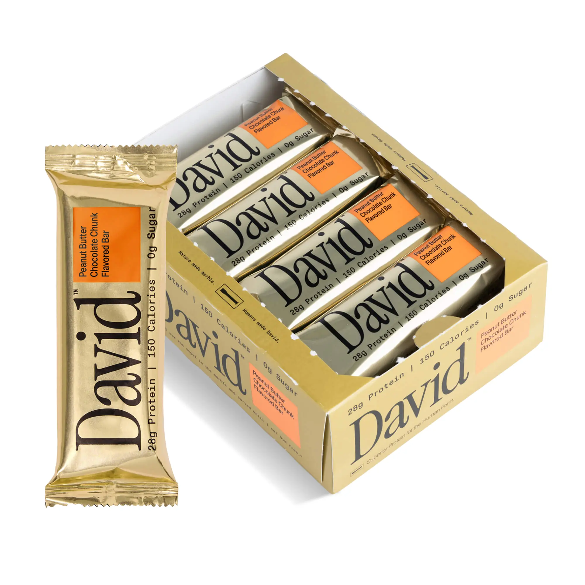 Peanut Butter Chocolate Chunk Flavored Bars – 28g Protein 150 Calories 0g Sugar – Includes 12 Bars – High Protein Snack