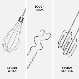 SHARDOR Electric Hand Mixer, 6-Speed and Turbo Handheld Mixer, 5 Stainless Steel Attachments, Electric Whisk for Kitchen Baking, Snap-On Storage Case Appliances Home SHARDOR Electric Hand Mixer, 6-Speed and Turbo Handheld Mixer, 5 Stainless Steel Attachments, Electric Whisk for Kitchen Baking, Snap-On Storage Case Appliances Home