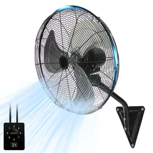 TMWING 20"Wall Mount Fan, Industrial Heavy Duty Fan with 8000cfm 3-Speed Winds,120°Oscillating,Ideal for Home, Garage, Warehouse, Indoor/Outdoor Use, Black Adjustable Tilt Head Convenient Adjustments