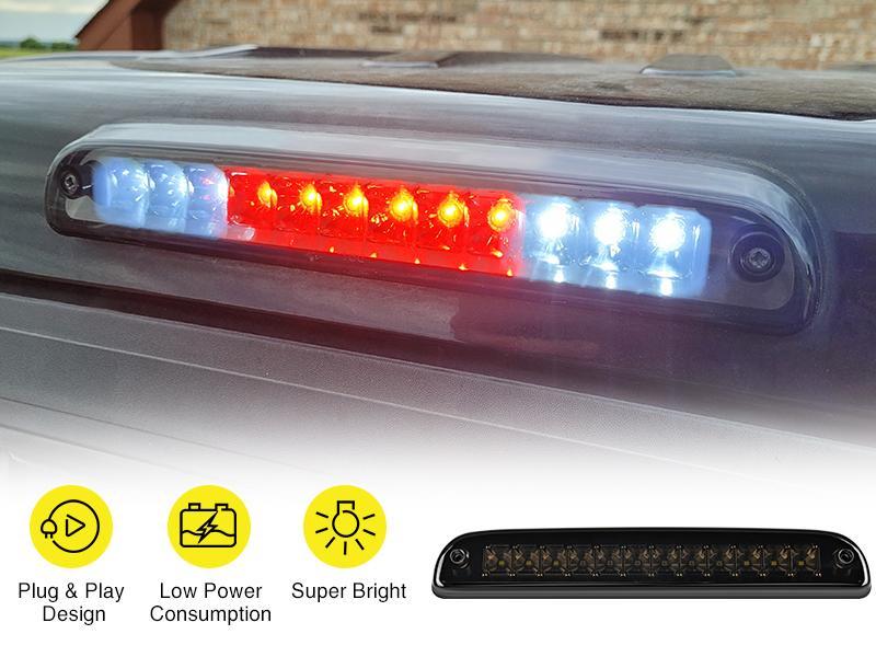 Nilight Third Brake Light Tail High Mount 3rd Stop Cargo Reverse LED Lights For 1999-2016 Ford Ranger F-250 F-350 F-450 F-550 Super Duty 1994-2010 Mazda B2300 B3000 B4000
