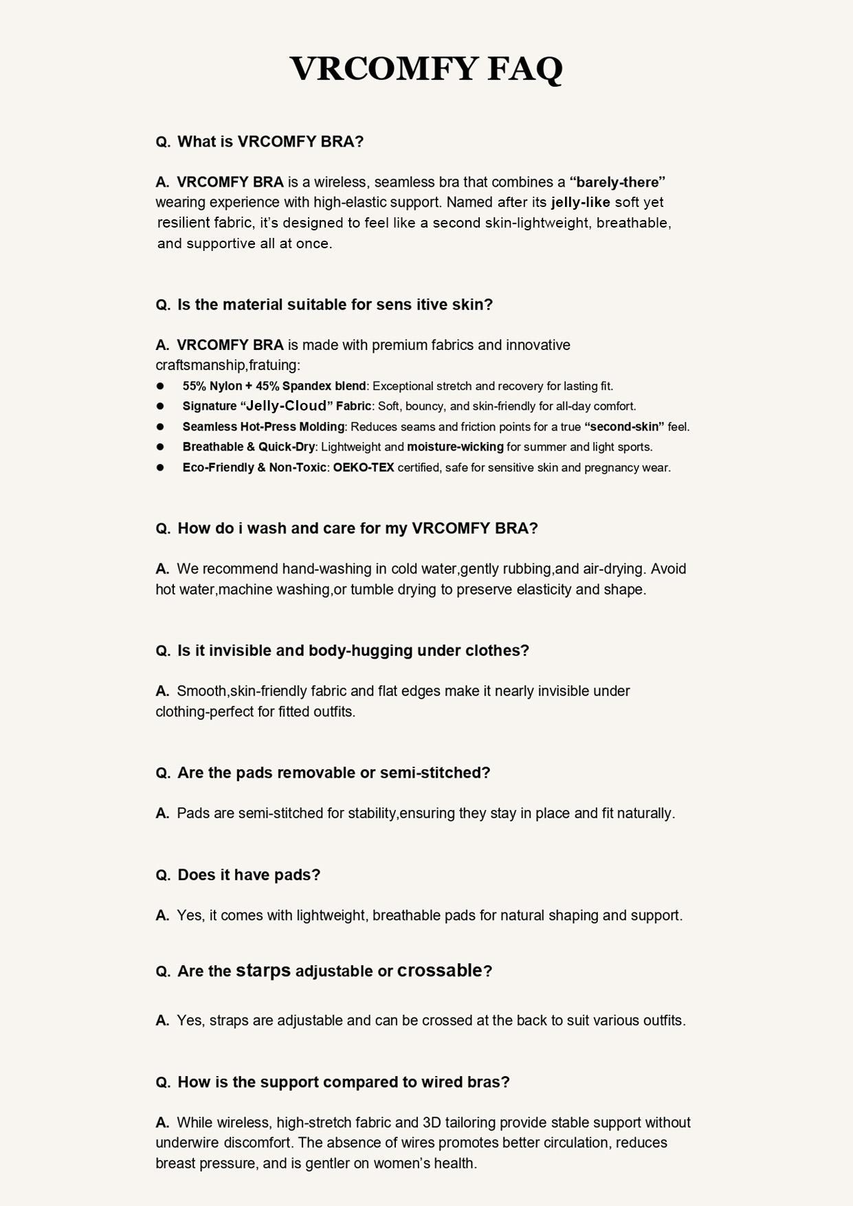 VRCOMFY Women’s Wireless Bras – Full Coverage, Comfortable Padded T-Shirt Bra, Everyday No Underwire Support