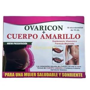 OVARICON + CUERPO AMARILLO From Guatemala Case 10 Microbotellas 15 ml Natural vitaminas b12 Naturally vitamina B1,B2,B6
