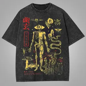 Retro Hell Horror Movie Graphic Tee: 80s Cosmic Yūgen Washed Tshirt,fathersdaygift