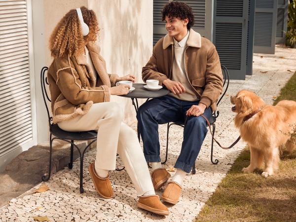 Dream Pairs [FuzzyEasy] Women‘s Men's Unisex Casual Slip-on Suede Leather Fuzzy Slippers Couple Indoor Outdoor Fluffy Home Comfort Winter Cute Warm Furry Shoes Classic Stylish Girl Footwear Walking Shoes Nail