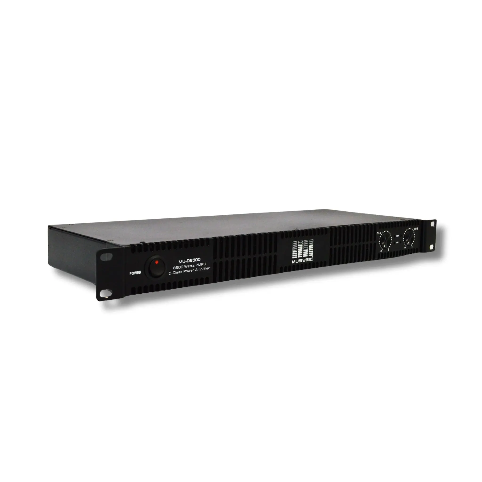 MUSYSIC MU‑D8500 Professional 2‑Channel Power Amplifier – 8500W Peak, Stereo/Bridge Modes, XLR & Speakon Outputs