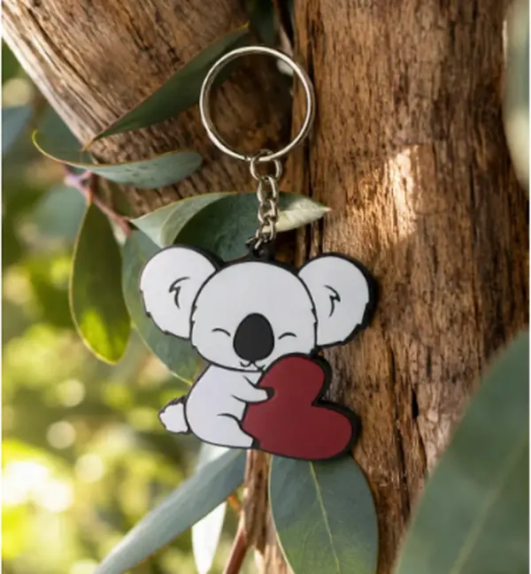 Cute Koala Keychain | Kawaii Koala Charm | 3D Printed Animal Keychain | Cute Gift for Koala Lovers | Backpack or Purse Accessory