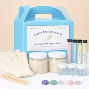 Enchanted Arch Make Your Own Sugar Scrub Kit with Handmade Ingredients and Fragrance Options for DIY Skincare