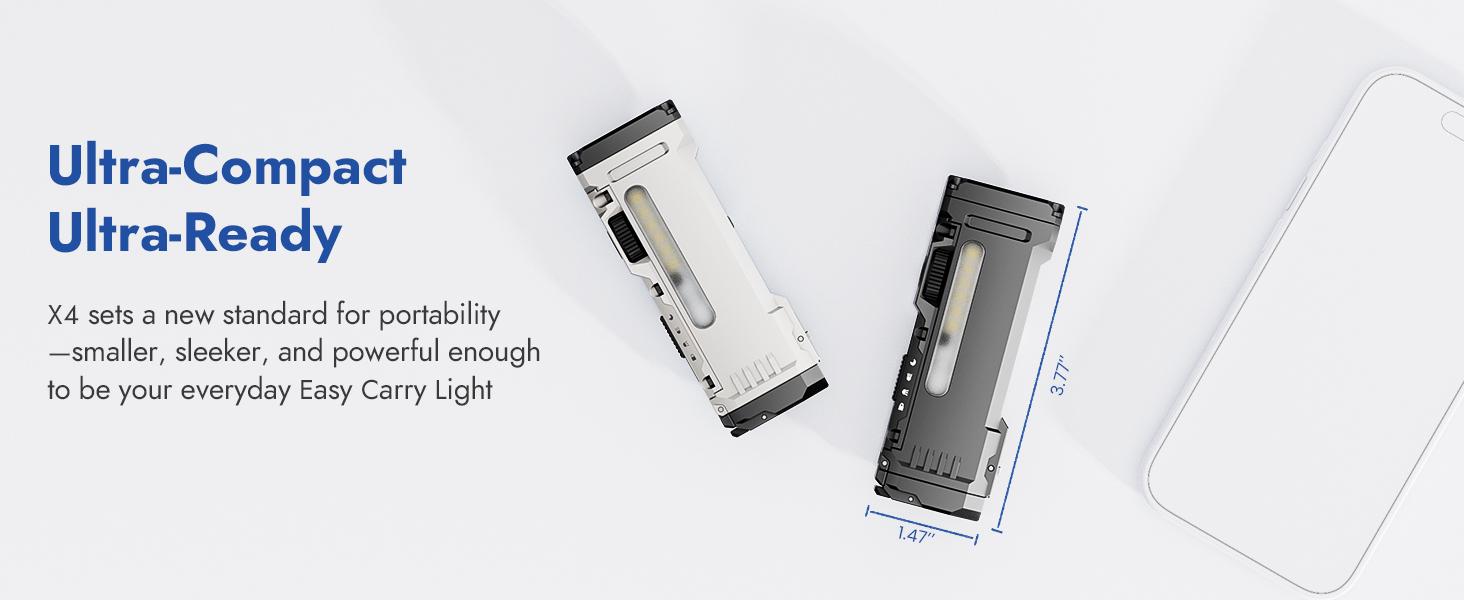 WUBEN X4 1500 lumens Multi-Function LED Flat Flashlight, RGB Mood Light & Side Camping Lamp, Instant-On Tail Switch, USB-C Rechargeable, IP68 Waterproof for Camping, Hiking, Night Patrol, Outdoorfun, Father's Day Gift,  Portable Pocket Clip