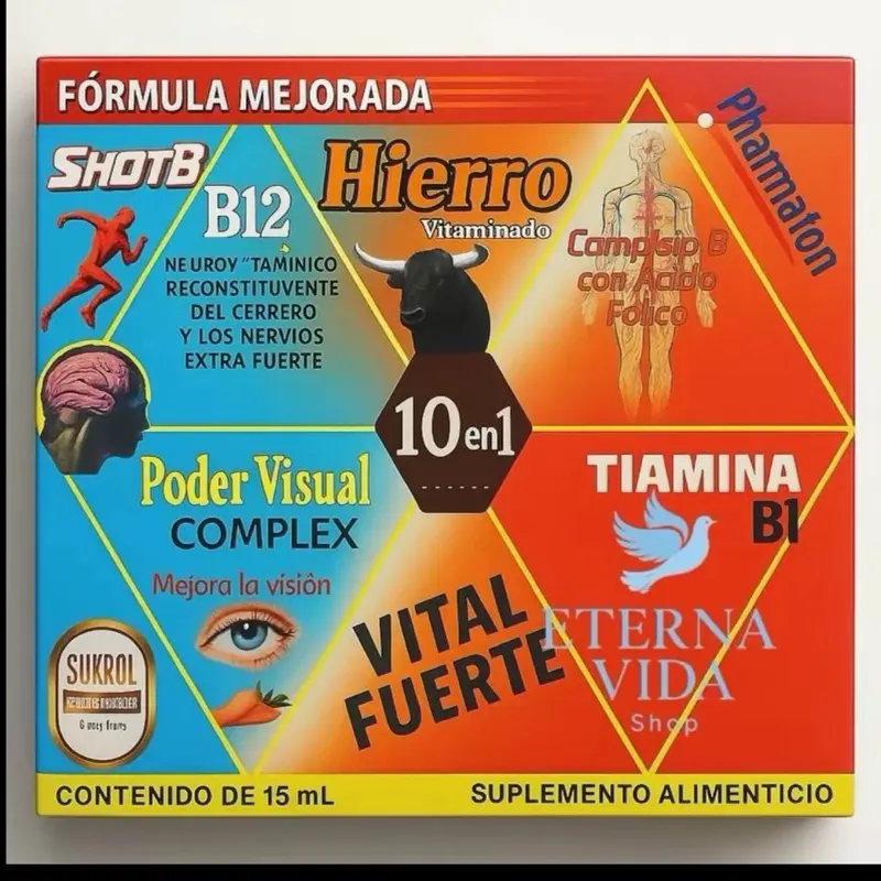 Drinkable Multi Vitamin - Ampoyeta 10-1 con 10 Microbotellas