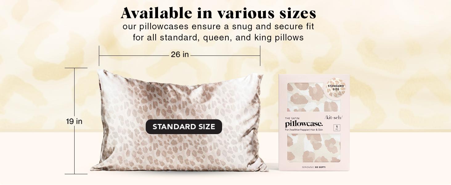 Kitsch Satin Pillowcase in Leopard