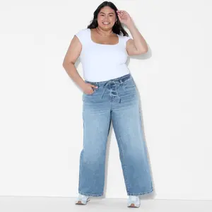Women's Low-Rise Baggy Jeans - Wild Fable Light Wash 00